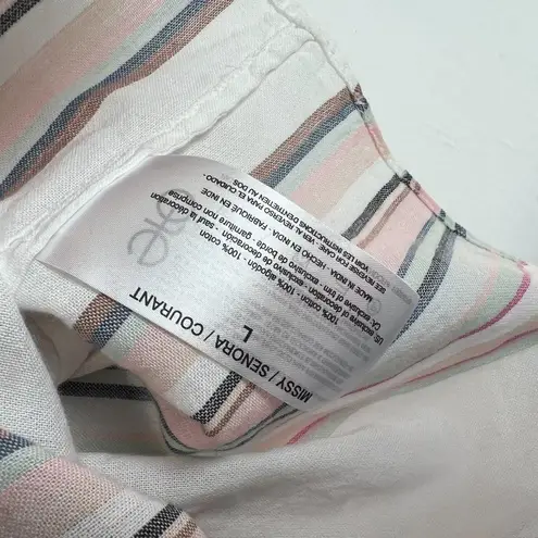 Ella Moss Natalia Ruffle Baby Doll Top Sleeveless Fringe Size Large L EUC L2191