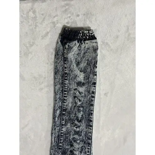 American Bazi Women denim Jean Joggers XL Distressed Pants 90s Y2K