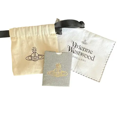 Vivienne Westwood NWOT Large Shooting Star Orb Necklace 17” with dust bag, cloth