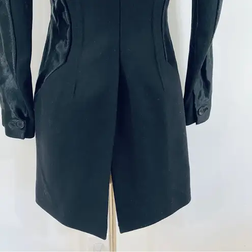 All Saints beautiful tailored wool and pony hair/cowhide leather jacket