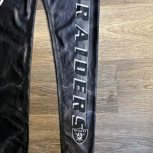 NFL Raiders Football Black and Gray Leggings Size Medium