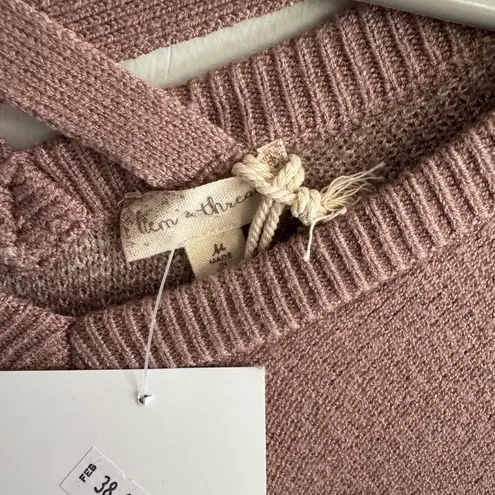 Hem & Thread Star Print V Neck Criss Cross Back Sweater Pullover Casual Cute