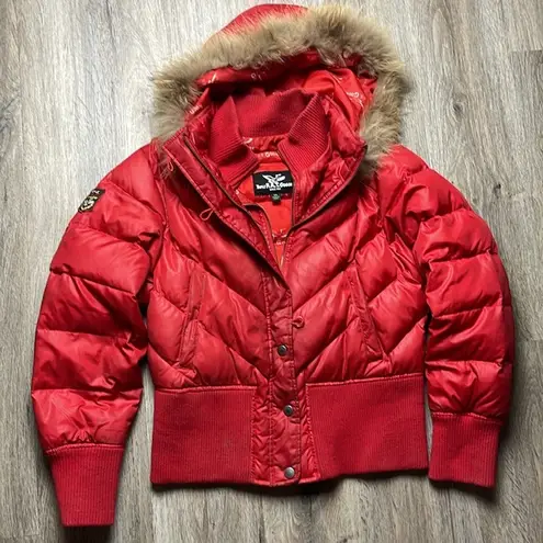 Triple F.A.T Goose Puffer Jacket w/ Fur Hood Size XXL Red