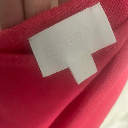 EVERY One Shoulder Knit Ribbed One Shoulder Top Rose Pink size M Soft Stretch Size M