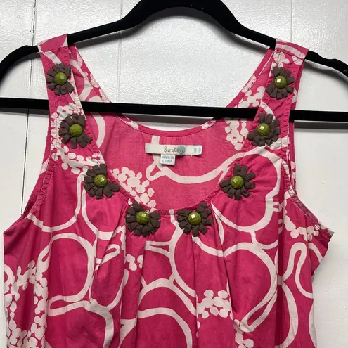 Y2K Vintage Boden Womens Tank Top 4 Beaded Fairy Cottagecore Barbiecore Beachy Pink