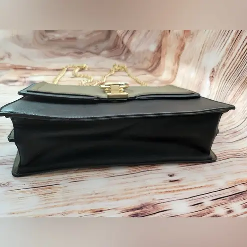 ALDO  Suede/Leather Gold Chain Crossbody Purse Button/Magnet Closure