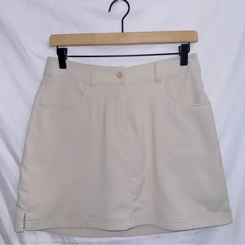 Slazenger  Tan Moisture Wicking Spandex Shorts Lined Athletic Stretch Skirt 2