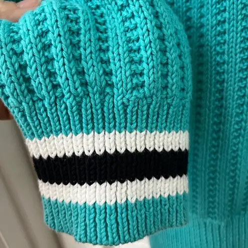 Kenar Womens Sz M Teal Tennis Cricket Sweater Preppy Academia Old MoneySize M