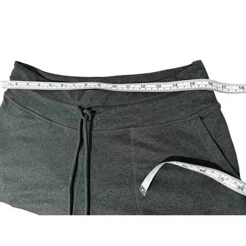 Lole Dark Gray Jersey Knit High Rise Lounge Pant Cinch Waist Joggers Size M Size M