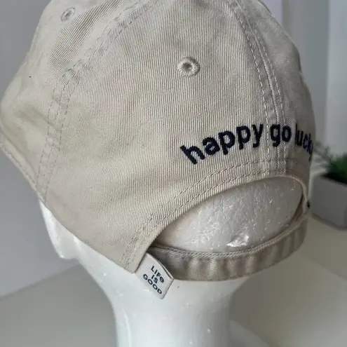 Life is Good  Happy Go Life Unisex Cap Hat Size Tan"Art of Optimism" Shamrock