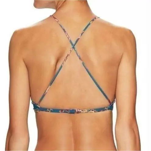 Tavik swim Tavik Rylan Halter Swim Top Medium Turquoise Terrace Floral NWT