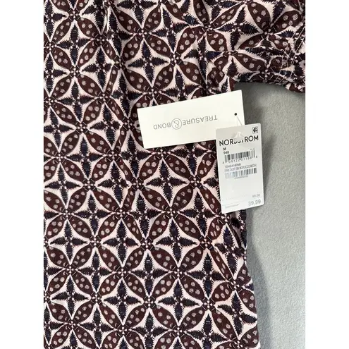 Treasure & Bond Women’s Boho Keyhole Style Blouse Sz M