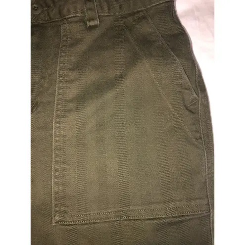 Pants Duluth Trading Co Womens Size 6 Green Stovepipe Cropped Stretch Olive Army