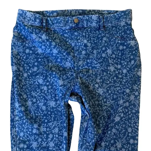 Time and Tru floral blue jeans, stretch size large 12