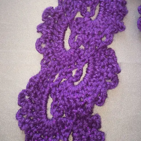 Handmade Scalloped Scarf, Purple