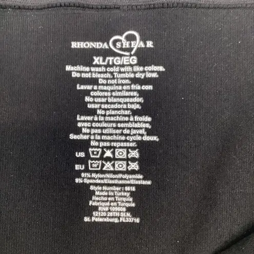 Rhonda Shear Seamless Smoothing Black Bodysuit XL