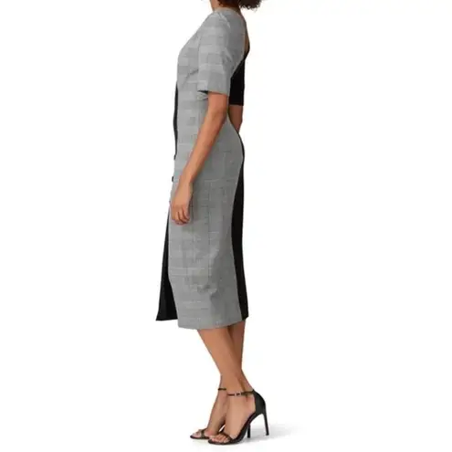 Fame and Partners Fame‎ & Partners Everly Midi Dress V Neck Black & Gray Size 0