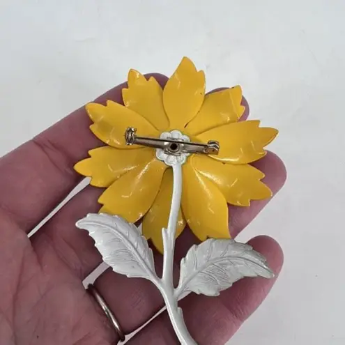 Vintage Women's Yellow Green Sunflower Brooch Pin Decorative Fashion Jewelry Yellow