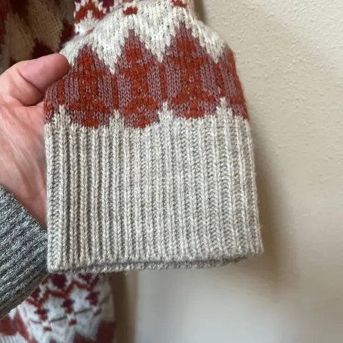 Susina Aztec Geometric Knit Cardigan Sweater Women’s Medium Red