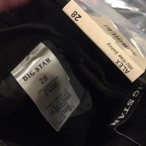 Big star NWT  Women's Size 28x30 Alex Mid-Rise Skinny Jeans- Dark Moss Green