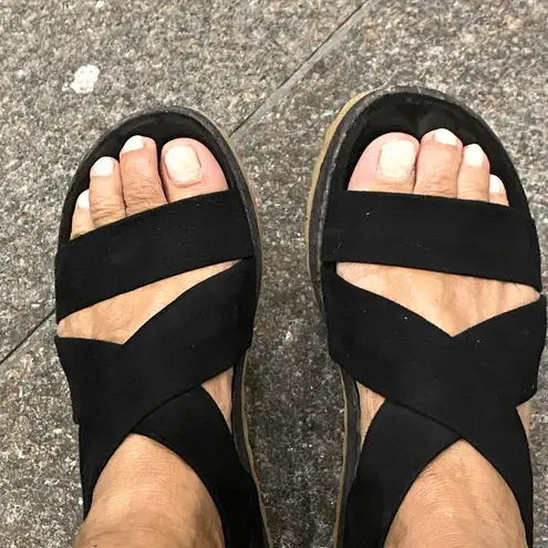 Bernardo Suede Black Sandals, 7.5