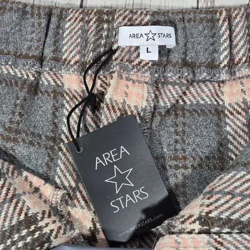 Area Stars Olivia Plaid Pant in Multi L NWT Gray Size L