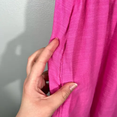 Ingrid And Isabel Isabel Maternity Pink Breathable Cotton Button Front Casual Dress Medium M