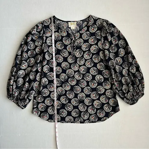 Maeve Anthropologie Women’s Blue Confetti Ball Puff Sleeve Blouse Size 2