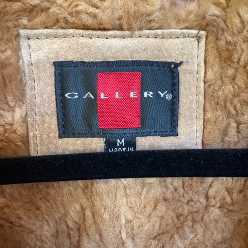 Vintage Leather Pennylane Coat Faux Fur Trim Longline Winter Heavy Hooded Medium Tan