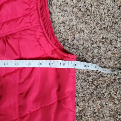 Vanity Hot Pink Puffer Vest with High Collar Zip and Snaps Size Small