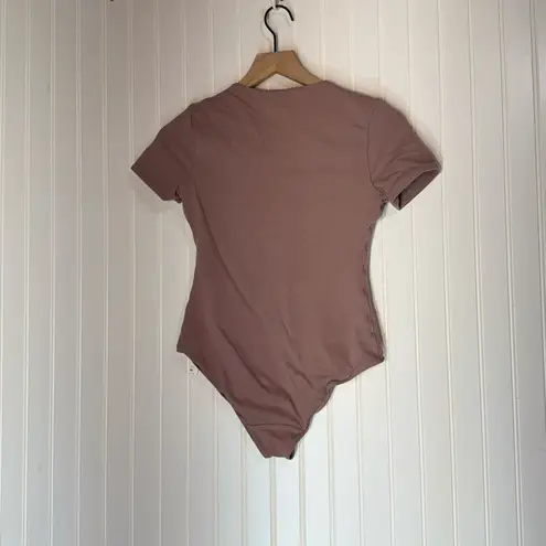 YITTY Lizzo Body Suit Sz M Mesh Disco Pink Short Sleeve Clip Bottom