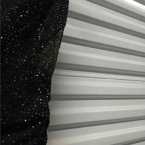 Faviana $478 NWT Women's Formal Evening Gown Size 6 Black Beaded Dress Prom