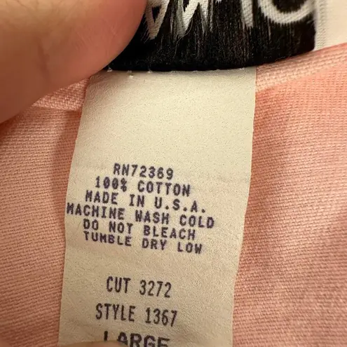 Vintage Banjo corset style peasant renaissance top womens size large prairie Pink