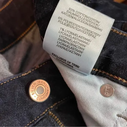 Silver Jeans Co Suki Slim Boot Bootcut Dark Wash stretch jeans womens 29 x 35