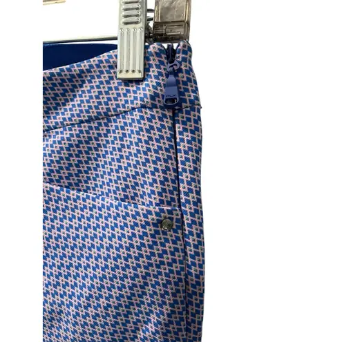 RLX Ralph Lauren Golf Women's Eagle Stretch Geo Print Pants Size 2 Stretch Blue