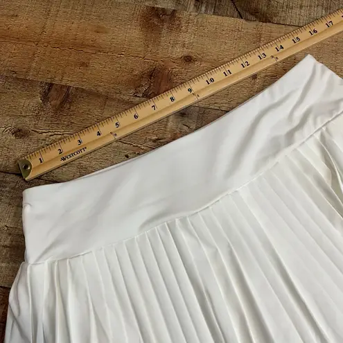 Laura Ashley Women's White High Rise Pleated Skort Sz L Tennis Golf Pickleball