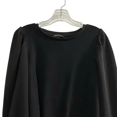 Truth by Republic Women's Black Puff Sleeve Blouse Size L Casual
