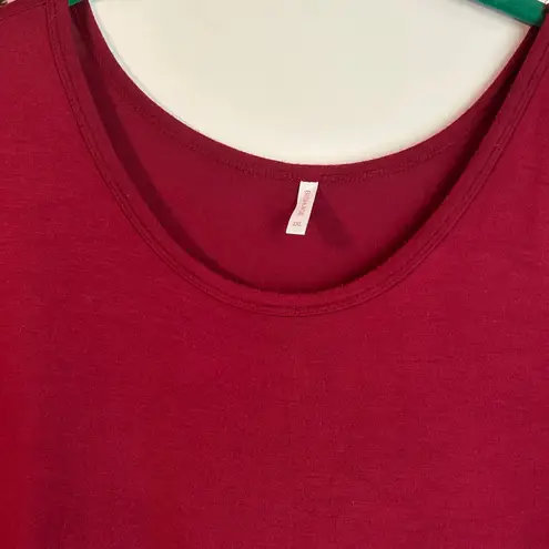 Bishuige Maxi Dress 2XL Burgundy Pockets Minimalist Lagenlook Casual Modest Boho Red Size XXL