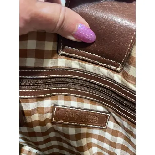 American Living Straw and Leather Lined Handbag