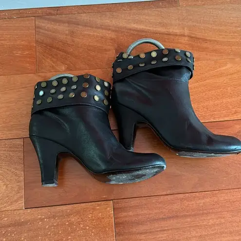 Marc by Marc Jacobs Marc by Jacobs Short Boots High Heels Leather Logo Studs 37.5