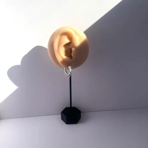 Metal Chain Hoop Earrings for Men Women Streetwear Punk Hip Hop Unisex Style Silver