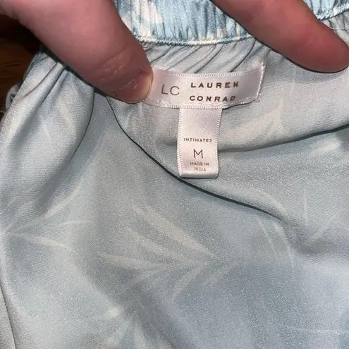 LC Lauren Conrad Women’s Lauren Conrad satin ruffle cami & short pajama set in spring vine sleep thumbnail 5