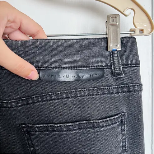 Stella McCartney • grey ombre skinny jeans dip dye low rise ankle faded