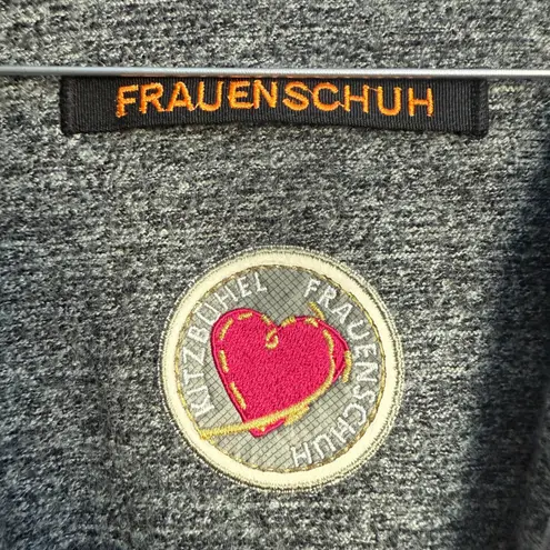 Frauenschuh 100% wool Zip Jacket outdoors Warm Up Pink Trim Gray sz XS