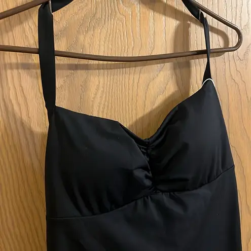 Halara Softlyzero Plush Halter Ruched Backless Split Hem Mini Active Dress NWT