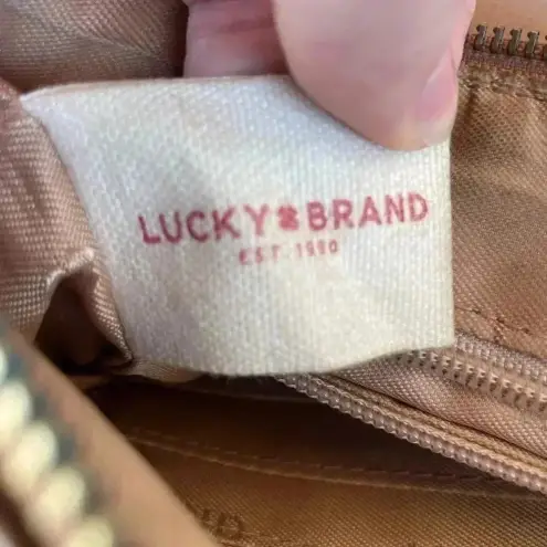 Lucky Brand  Leather Cognac Brown Crossbody Purse Bag