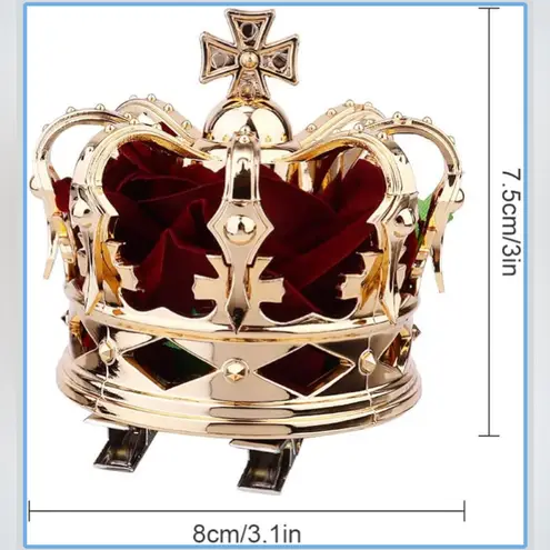 Mini Queen King Crown Hair Clip Accessory Gold