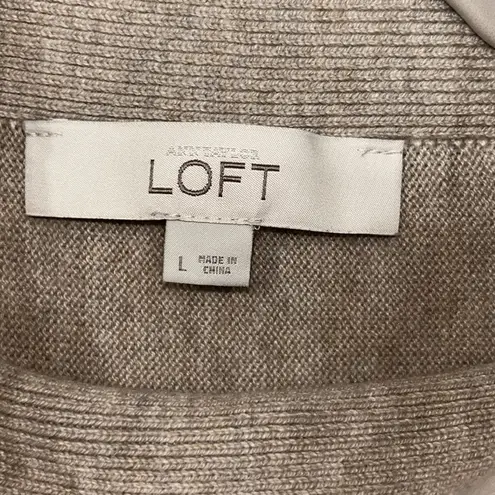 Loft  Cowl Neck Beige Sweater(Size Large)