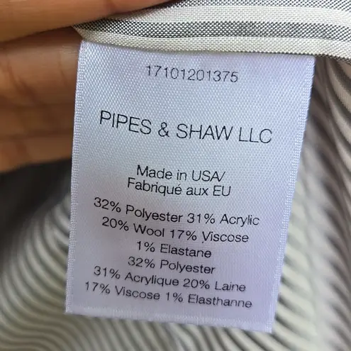 Veronica Beard Miller Double-breasted Herringbone Blazer In Burgandy Size 2