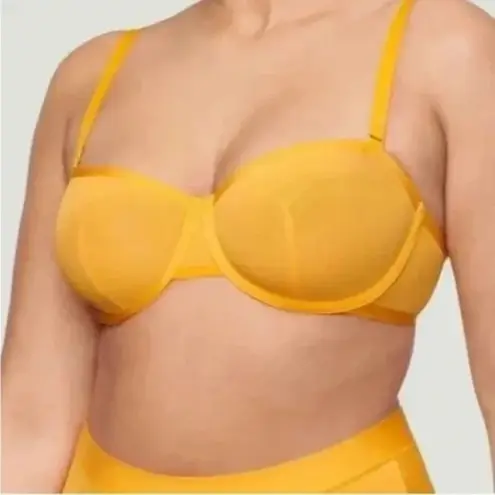 CUUP The Balconette Mesh Bra Size 34H Marigold Underwire Light Breathable NEW Yellow Size undefined
